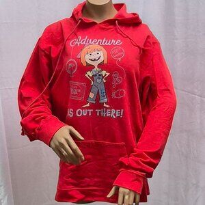 Pixar Adventure is Out There from movie Up red hoodie ladies size 2XL EUC Ellie